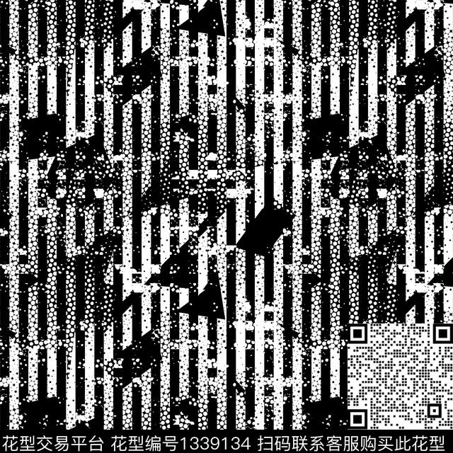 纸印花黑白条纹几何传统印花华亿平台下载（图片编号: 1339134） - 瓦栏（Walan）