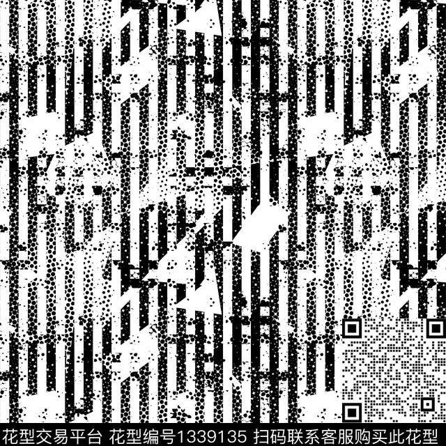 纸印花黑白条纹几何传统印花华亿平台下载（图片编号: 1339135） - 瓦栏（Walan）