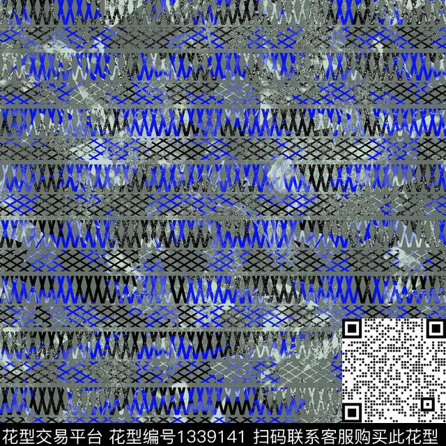 趋势华亿平台纸印花几何传统印花华亿平台下载（图片编号: 1339141） - 瓦栏（Walan）