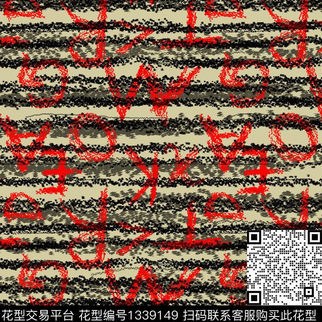 字母纸印花几何传统印花华亿平台下载（图片编号: 1339149） - 瓦栏（Walan）