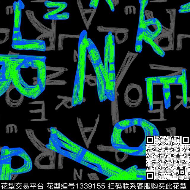 字母纸印花几何传统印花华亿平台下载（图片编号: 1339155） - 瓦栏（Walan）