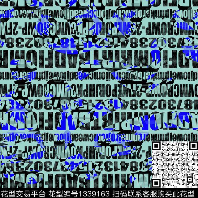 趋势华亿平台字母纸印花传统印花华亿平台下载（图片编号: 1339163） - 瓦栏（Walan）