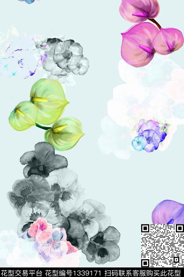 插画趋势华亿平台窗帘数码印花华亿平台下载（图片编号: 1339171） - 瓦栏（Walan）