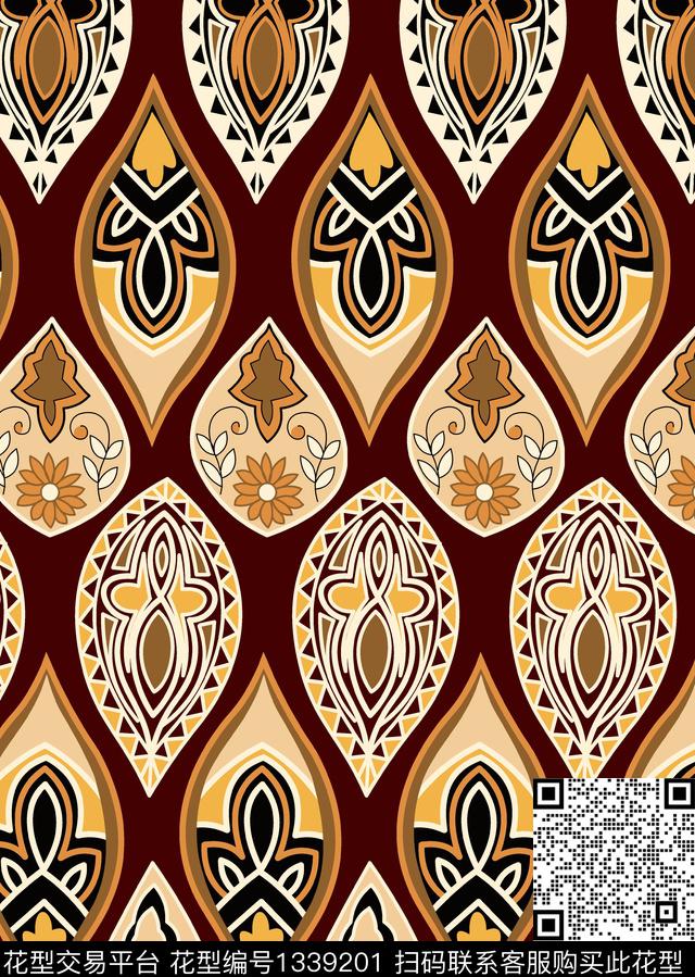 几何女装民族风传统印花华亿平台下载（图片编号: 1339201） - 瓦栏（Walan）