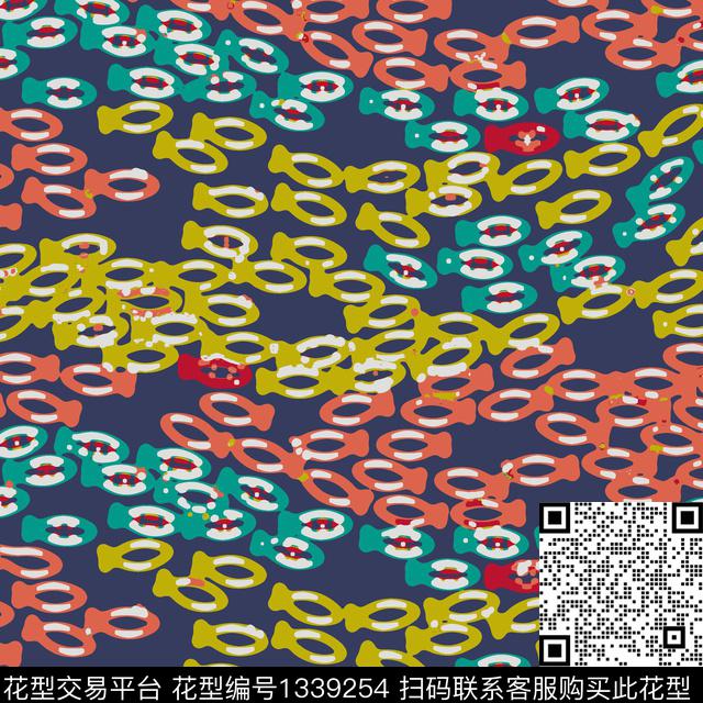 几何女装抽象传统印花华亿平台下载（图片编号: 1339254） - 瓦栏（Walan）