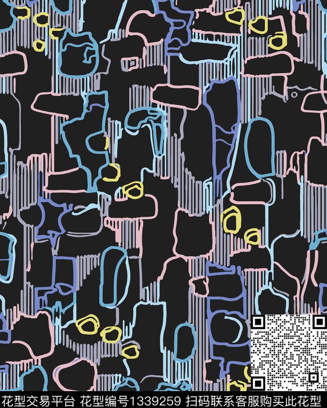 几何女装抽象传统印花华亿平台下载（图片编号: 1339259） - 瓦栏（Walan）