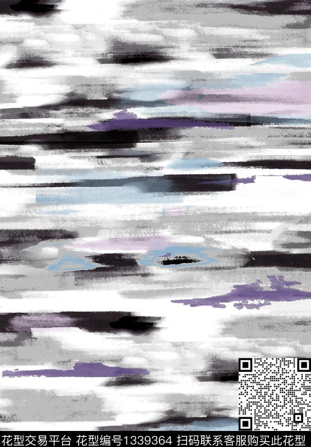 水彩大牌风条纹传统印花华亿平台下载（图片编号: 1339364） - 瓦栏（Walan）