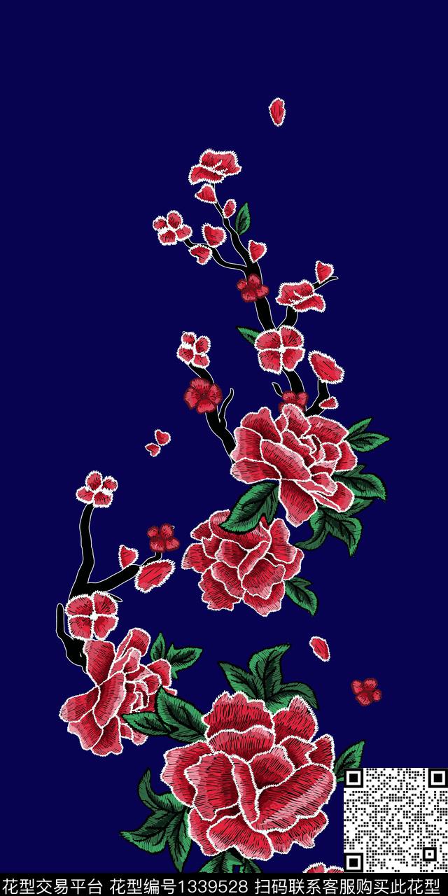 纹理旗袍真丝香云纱数码印花华亿平台下载（图片编号: 1339528） - 瓦栏（Walan）