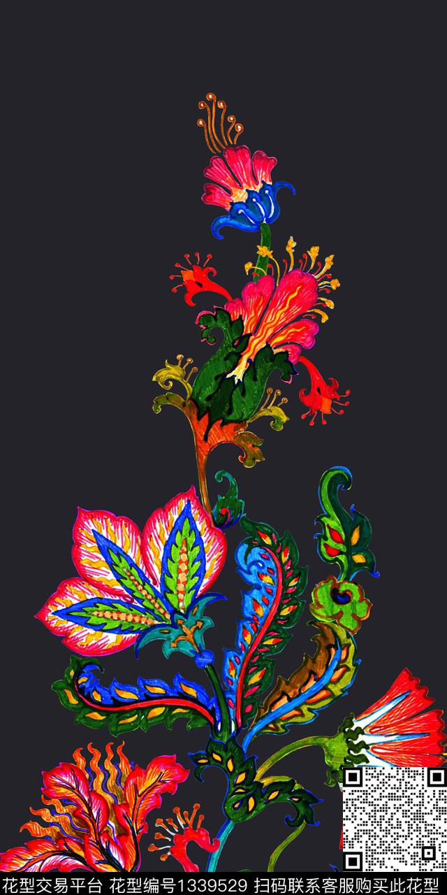 纹理旗袍真丝香云纱数码印花华亿平台下载（图片编号: 1339529） - 瓦栏（Walan）