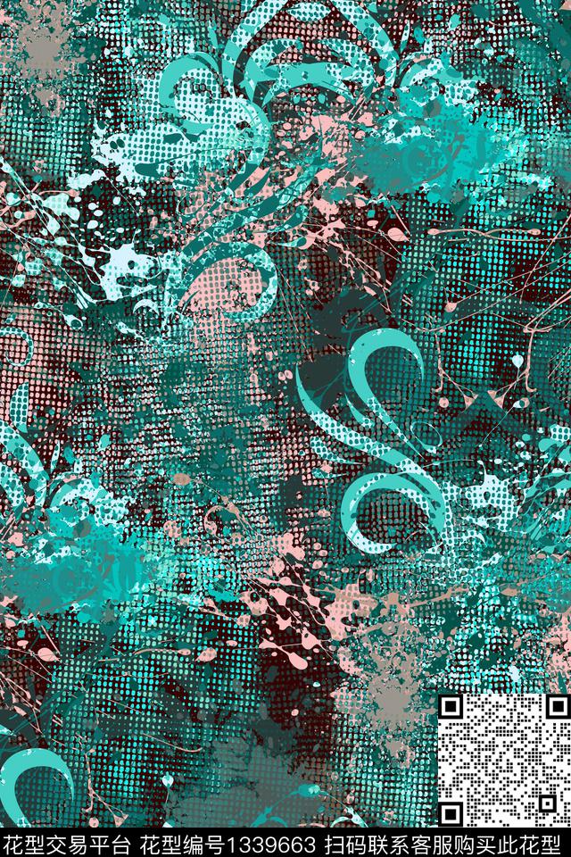 抽象男装家居服户外传统印花华亿平台下载（图片编号: 1339663） - 瓦栏（Walan）