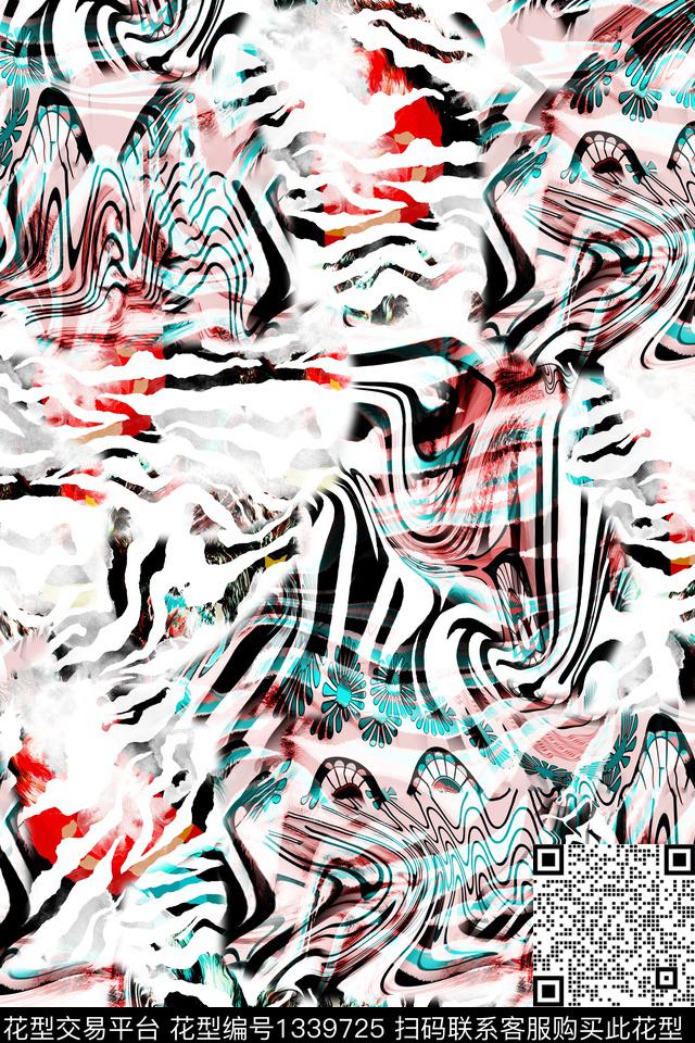 豹纹纹理抽象数码印花华亿平台下载（图片编号: 1339725） - 瓦栏（Walan）