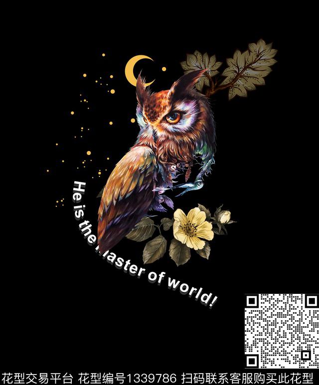 潮牌大牌风老鹰数码印花华亿平台下载（图片编号: 1339786） - 瓦栏（Walan）