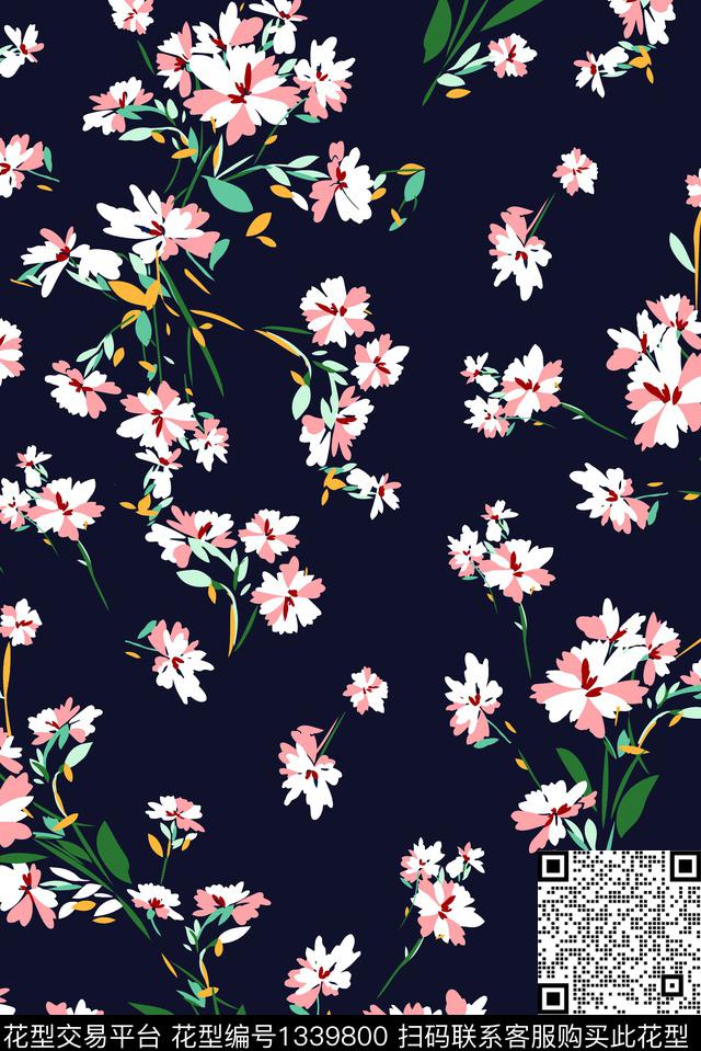 女装花卉大牌风传统印花华亿平台下载（图片编号: 1339800） - 瓦栏（Walan）