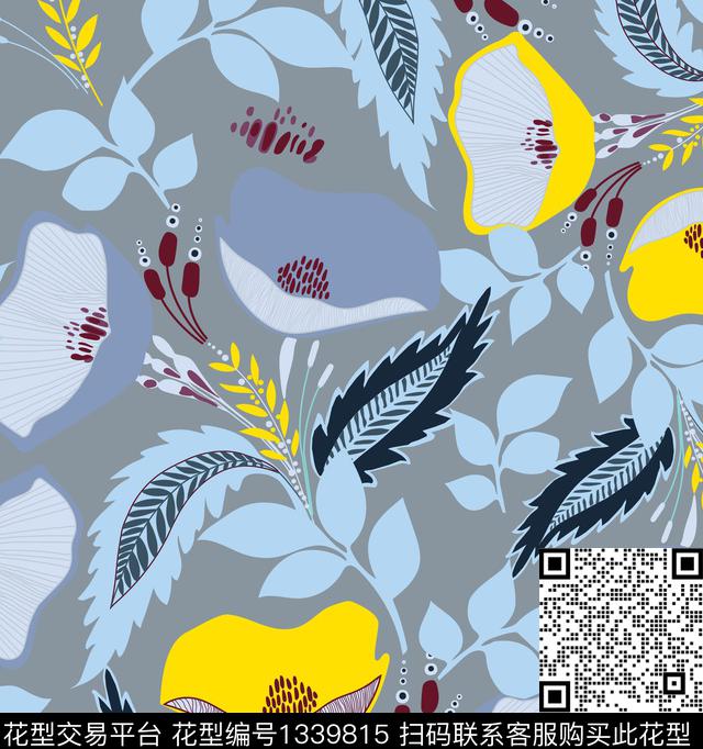 趋势华亿平台连衣裙轻复古传统印花华亿平台下载（图片编号: 1339815） - 瓦栏（Walan）