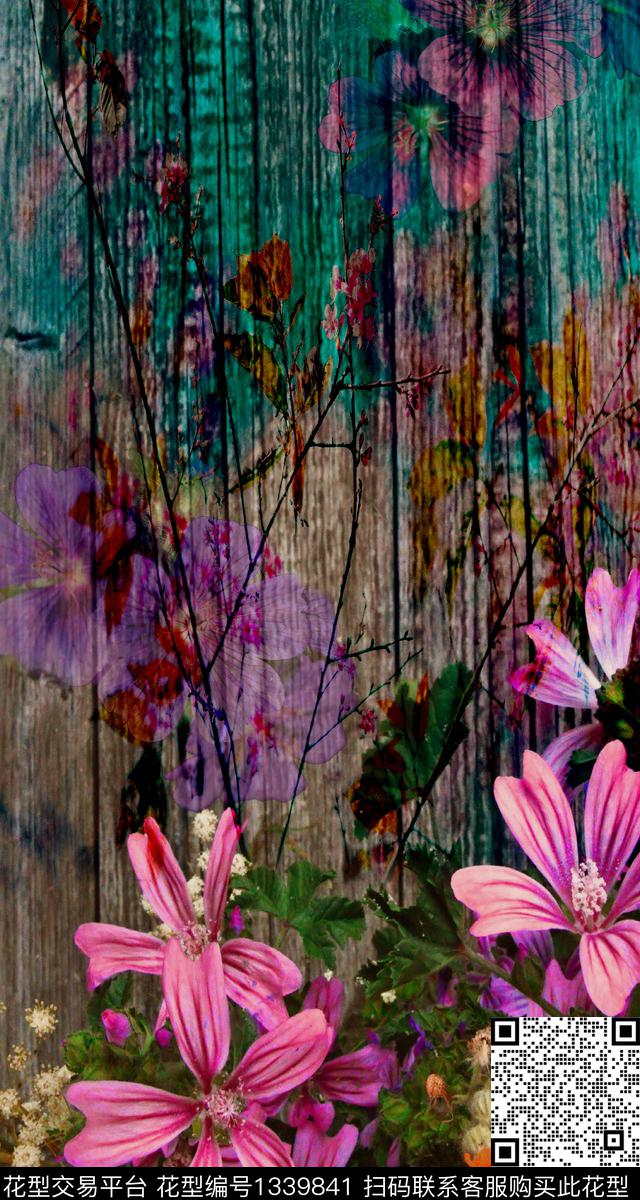 数码华亿平台定位花女装数码印花华亿平台下载（图片编号: 1339841） - 瓦栏（Walan）