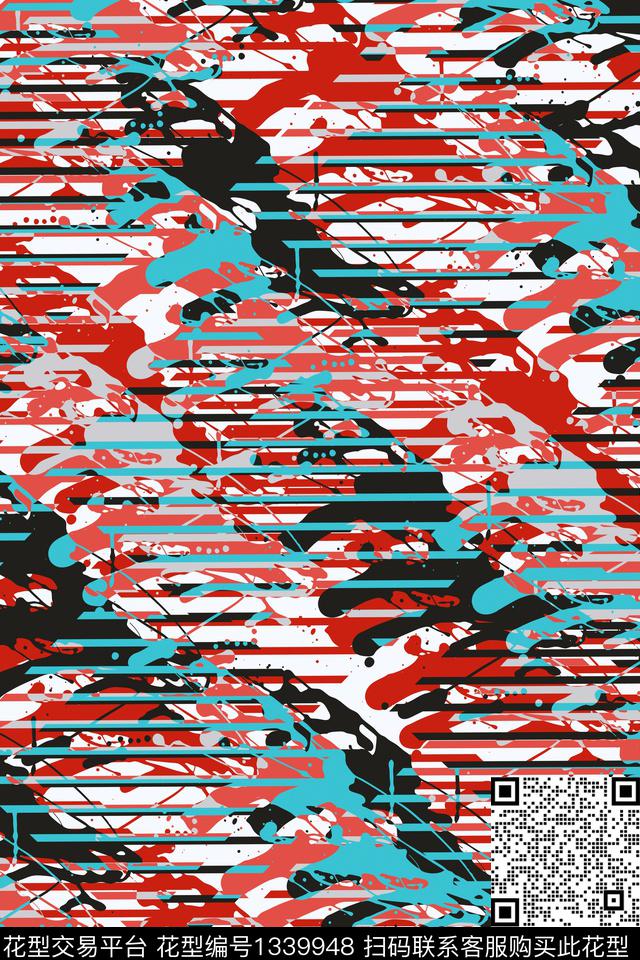 抽象男装家居服户外传统印花华亿平台下载（图片编号: 1339948） - 瓦栏（Walan）