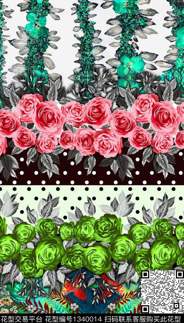 定位花几何民族风数码印花华亿平台下载（图片编号: 1340014） - 瓦栏（Walan）