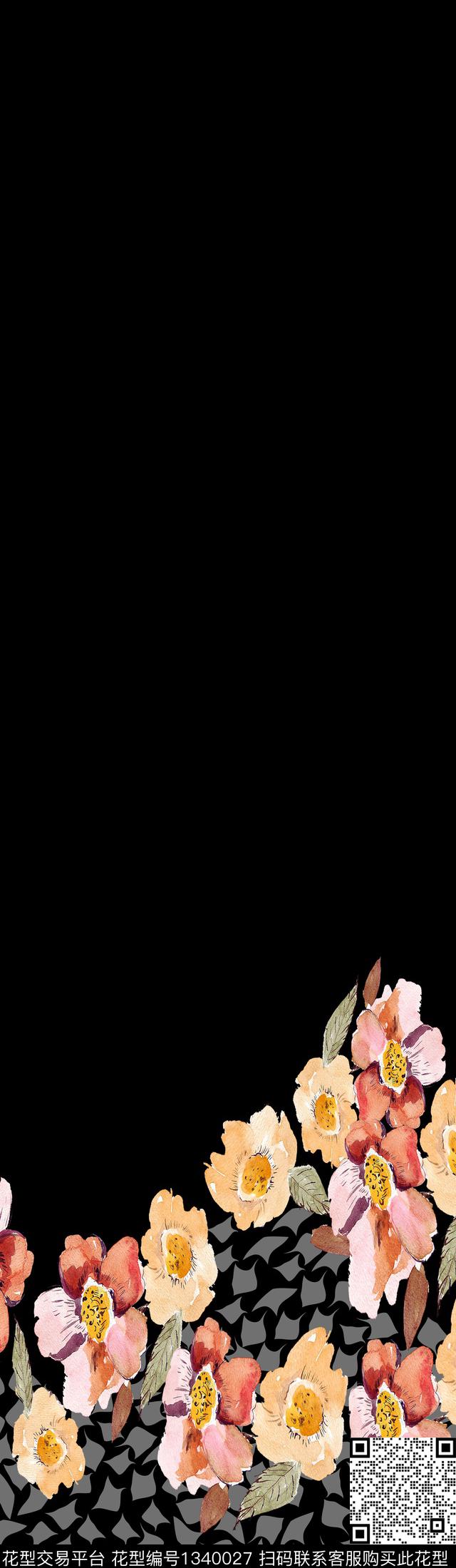 绿植树叶花卉大牌风传统印花华亿平台下载（图片编号: 1340027） - 瓦栏（Walan）