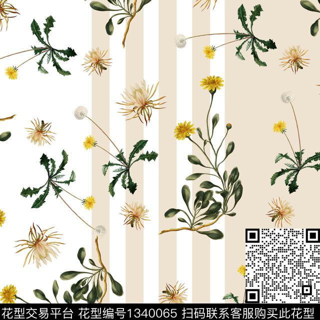 几何花卉大牌风小清新数码印花华亿平台下载（图片编号: 1340065） - 瓦栏（Walan）