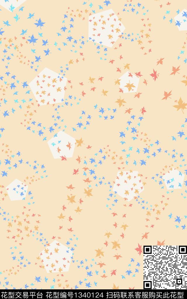 几何小星星温馨传统印花华亿平台下载（图片编号: 1340124） - 瓦栏（Walan）