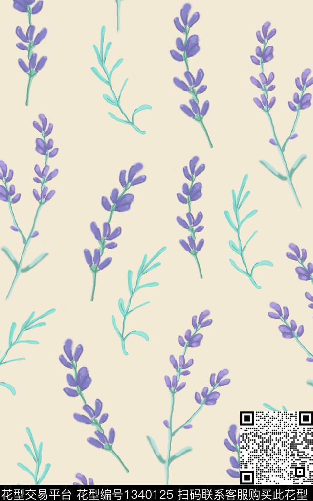 简约花卉小碎花数码印花华亿平台下载（图片编号: 1340125） - 瓦栏（Walan）