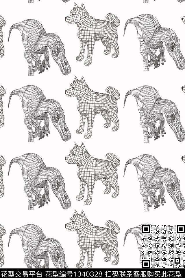 恐龙童装可爱传统印花华亿平台下载（图片编号: 1340328） - 瓦栏（Walan）