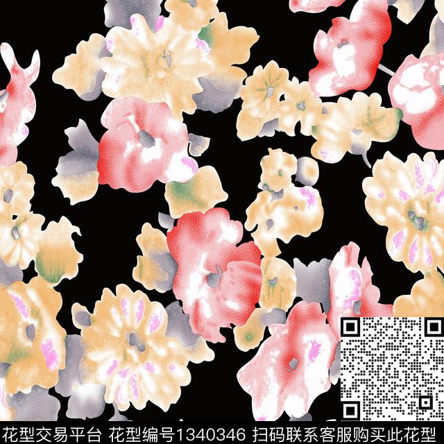 花卉大牌风小碎花传统印花华亿平台下载（图片编号: 1340346） - 瓦栏（Walan）