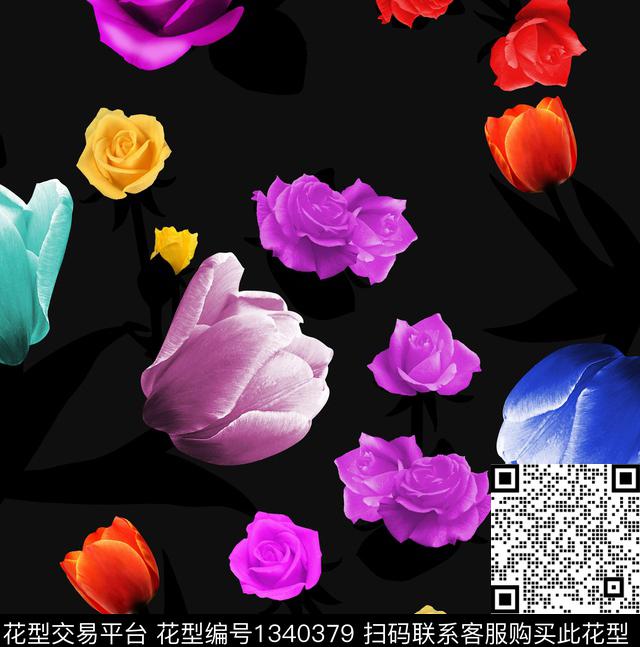 插画趋势华亿平台花卉数码印花华亿平台下载（图片编号: 1340379） - 瓦栏（Walan）