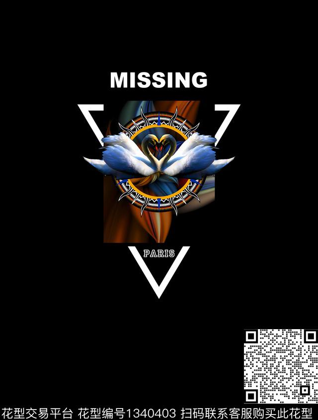 字母潮牌大牌风数码印花华亿平台下载（图片编号: 1340403） - 瓦栏（Walan）