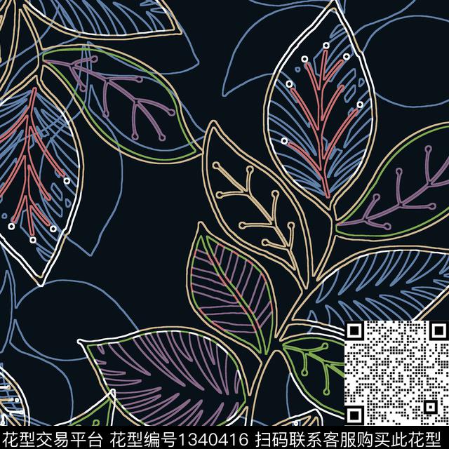 几何女装抽象传统印花华亿平台下载（图片编号: 1340416） - 瓦栏（Walan）