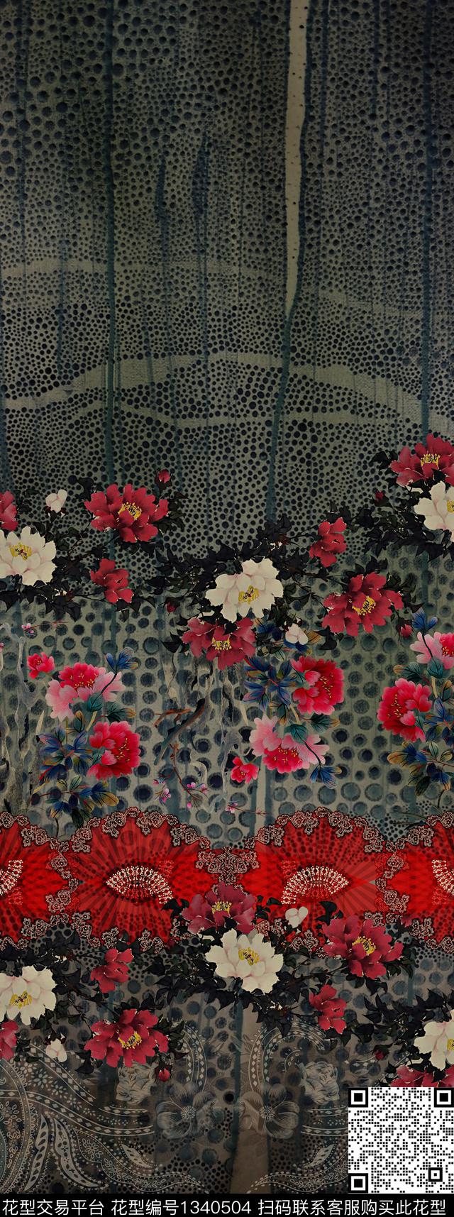 女装定位花香云纱中老年数码印花华亿平台下载（图片编号: 1340504） - 瓦栏（Walan）