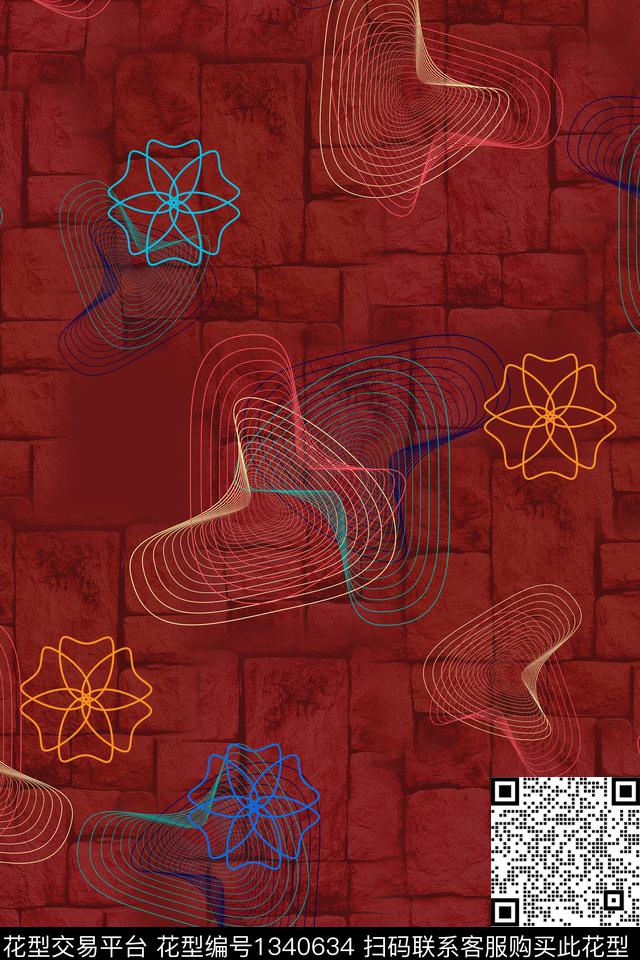 连衣裙女装香云纱数码印花华亿平台下载（图片编号: 1340634） - 瓦栏（Walan）