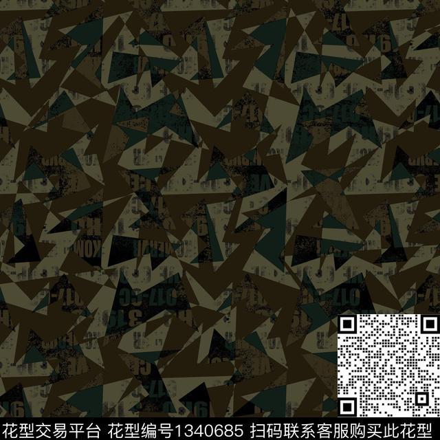 纸印花几何抽象男装传统印花华亿平台下载（图片编号: 1340685） - 瓦栏（Walan）