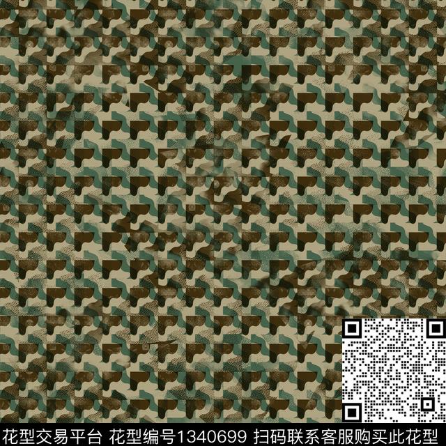 纸印花几何抽象男装传统印花华亿平台下载（图片编号: 1340699） - 瓦栏（Walan）