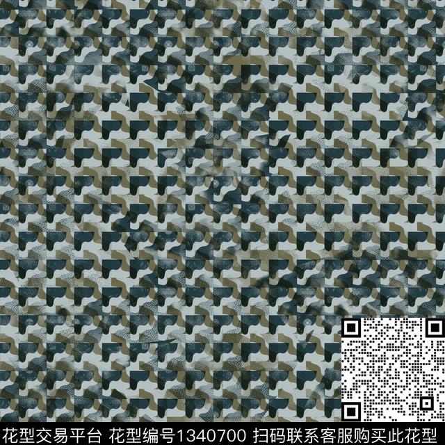 纸印花几何抽象男装传统印花华亿平台下载（图片编号: 1340700） - 瓦栏（Walan）