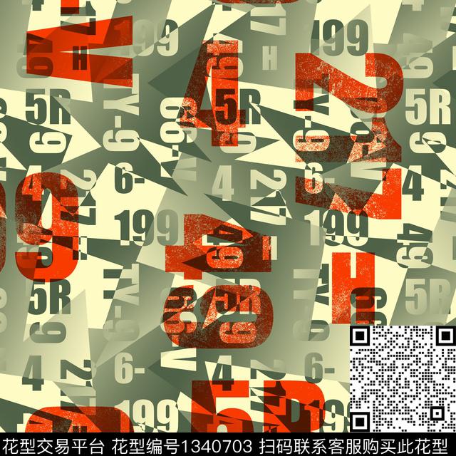 字母纸印花几何传统印花华亿平台下载（图片编号: 1340703） - 瓦栏（Walan）