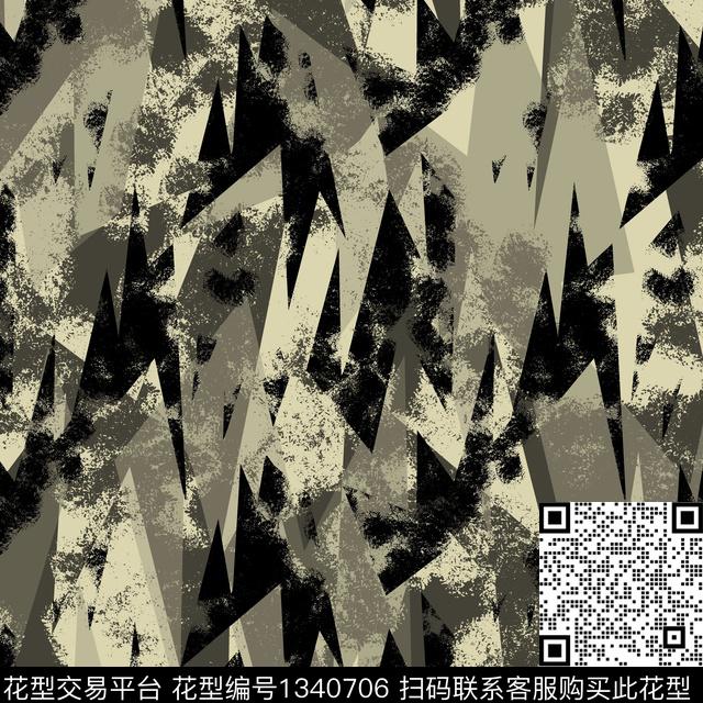 纸印花几何抽象男装传统印花华亿平台下载（图片编号: 1340706） - 瓦栏（Walan）