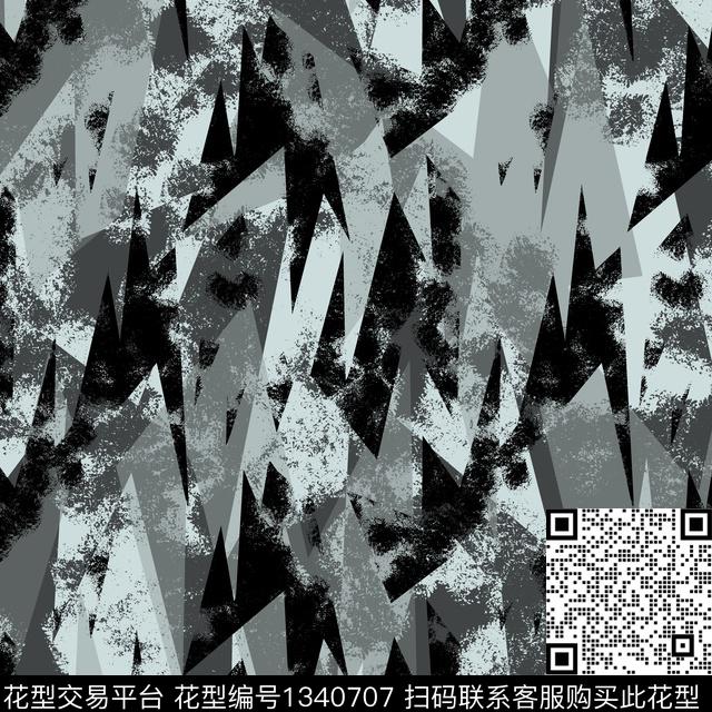 纸印花几何抽象男装传统印花华亿平台下载（图片编号: 1340707） - 瓦栏（Walan）