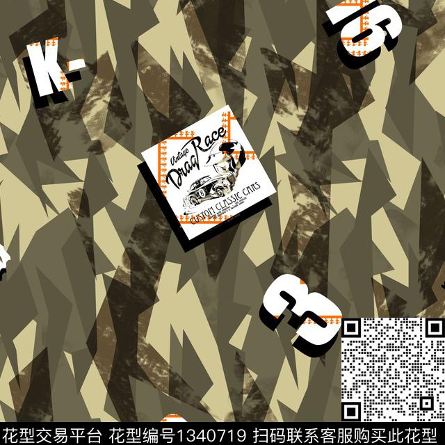 纸印花几何抽象男装传统印花华亿平台下载（图片编号: 1340719） - 瓦栏（Walan）