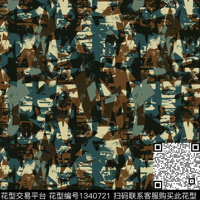 纸印花几何抽象男装传统印花华亿平台下载（图片编号: 1340721） - 瓦栏（Walan）