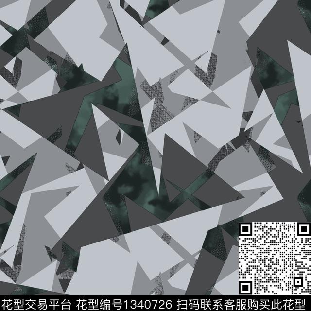 纸印花几何抽象男装传统印花华亿平台下载（图片编号: 1340726） - 瓦栏（Walan）