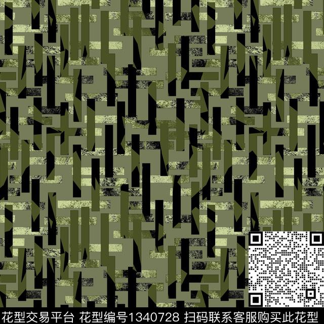 纸印花几何抽象男装传统印花华亿平台下载（图片编号: 1340728） - 瓦栏（Walan）