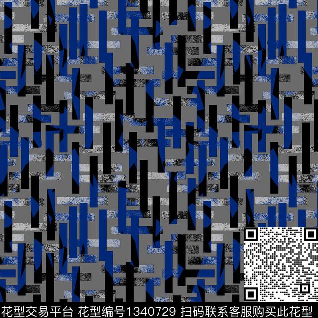 纸印花几何抽象男装传统印花华亿平台下载（图片编号: 1340729） - 瓦栏（Walan）