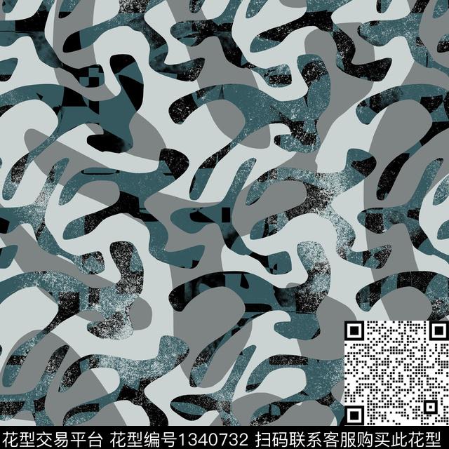 纸印花几何抽象男装传统印花华亿平台下载（图片编号: 1340732） - 瓦栏（Walan）