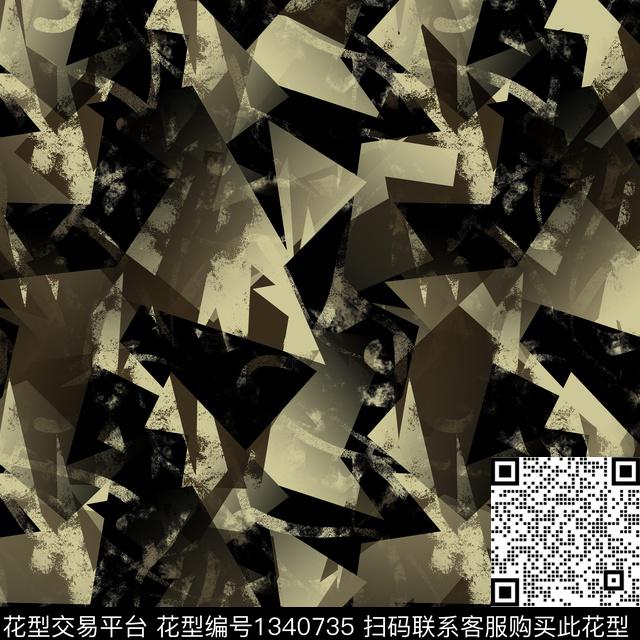 纸印花几何抽象男装传统印花华亿平台下载（图片编号: 1340735） - 瓦栏（Walan）