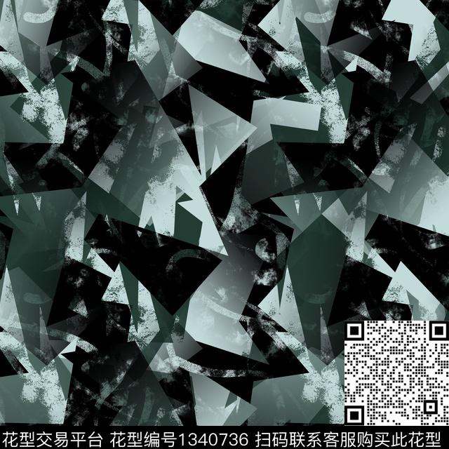 纸印花几何抽象男装传统印花华亿平台下载（图片编号: 1340736） - 瓦栏（Walan）