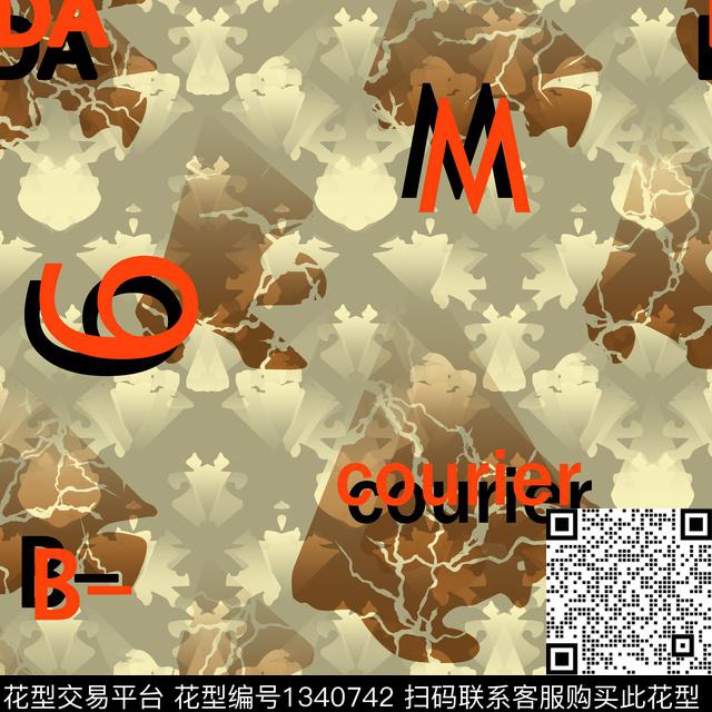 纸印花几何抽象男装传统印花华亿平台下载（图片编号: 1340742） - 瓦栏（Walan）