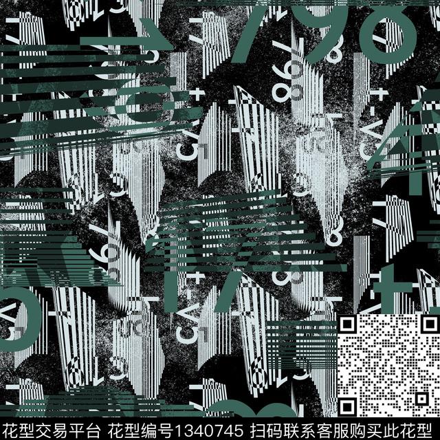 纸印花几何抽象男装传统印花华亿平台下载（图片编号: 1340745） - 瓦栏（Walan）