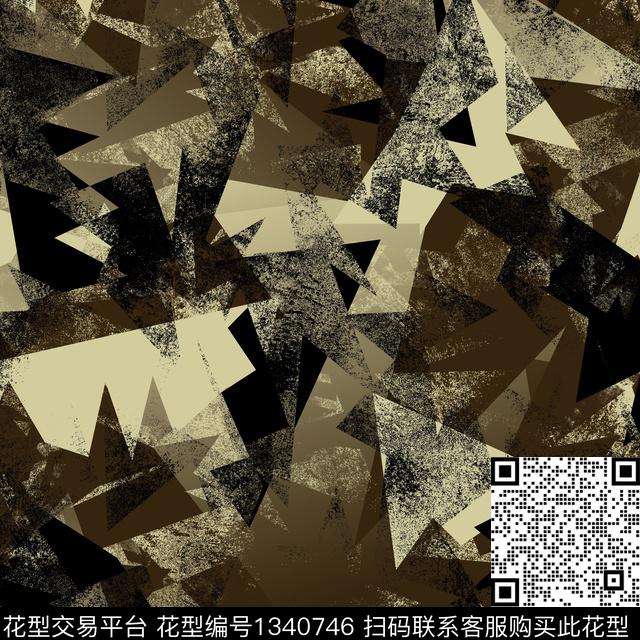 纸印花几何抽象男装传统印花华亿平台下载（图片编号: 1340746） - 瓦栏（Walan）