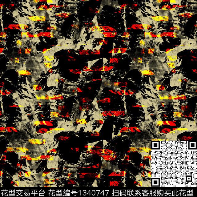 纸印花几何抽象男装传统印花华亿平台下载（图片编号: 1340747） - 瓦栏（Walan）